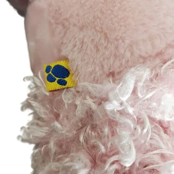 BABW Build a Bear Workshop Pink Poodle Plush Dog Glitter Rainbow Shoes Red Dress - Picture 5 of 11